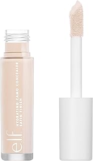 e.l.f. Hydrating Camo Concealer, Lightweight, Full Coverage, Long Lasting, Conceals, Corrects, Covers, Hydrates, Highlights, Fair Rose, Satin Finish, 25 Shades, All-Day Wear, 0.20 Fl Oz