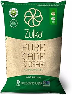 Zulka Morena 100% Pure Cane Sugar - NON-GMO All Natural Great Taste - Great for Baking , 4 lbs (Pack of 2)