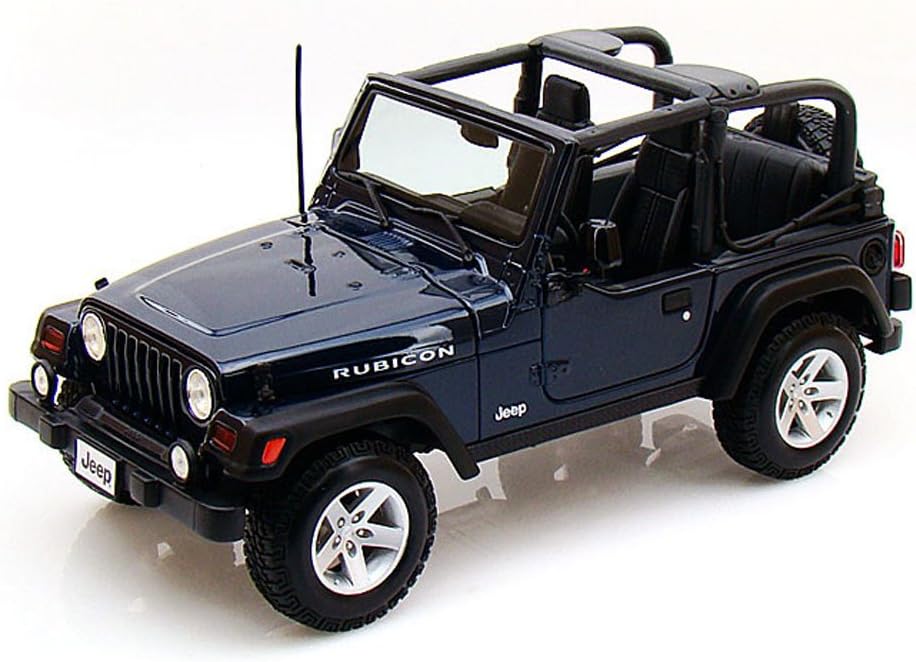 Maisto Jeep Wrangler Rubicon, Blue 31663-1/18 Scale Diecast Model Toy Car