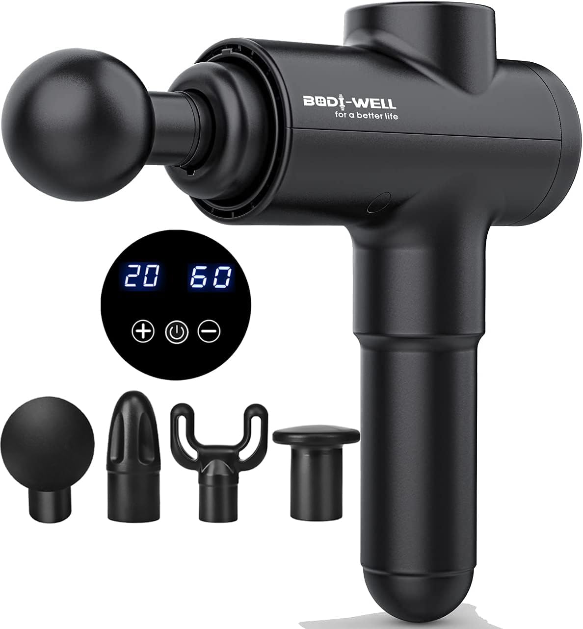 Massage Gun Deep Tissue - Back Muscle Massager w/High Torque Motor for Back Pain, Shoulder, Neck, Body, All Muscles Recover & Massage