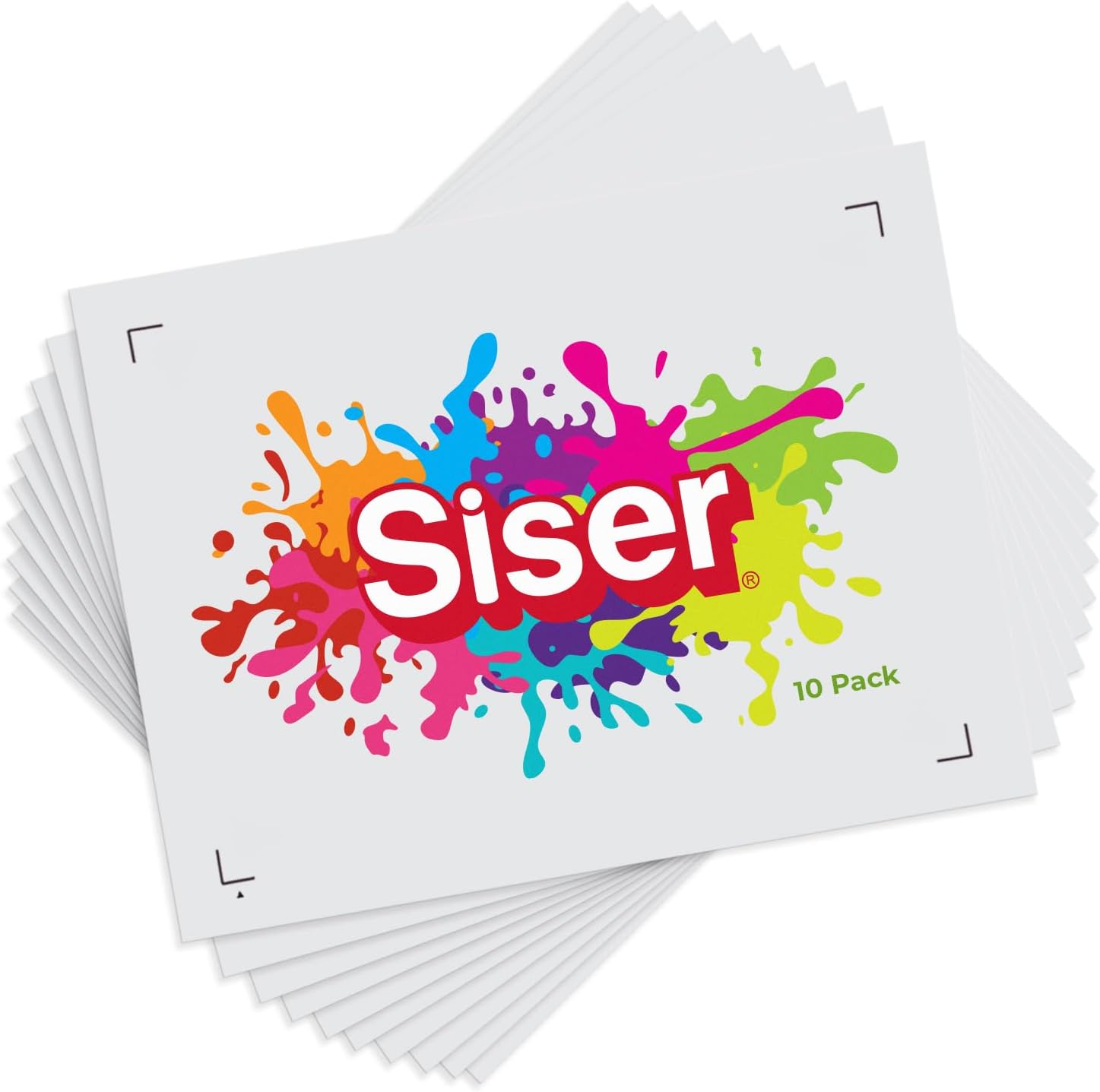 SISER EasyColor DTV 8.4'' x 11'' Sheets - Inkjet Printer Compatible Heat Transfer Vinyl (10 Sheets)