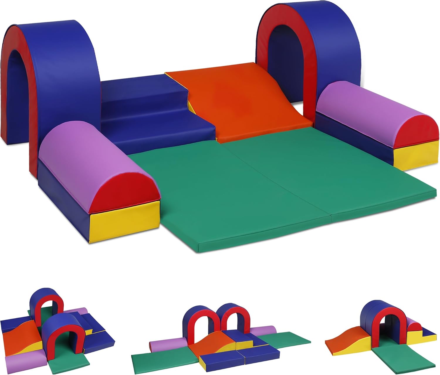 TODEFULL 10 Piece Foam Climbing Blocks for Toddlers, Soft Play Set Blocks