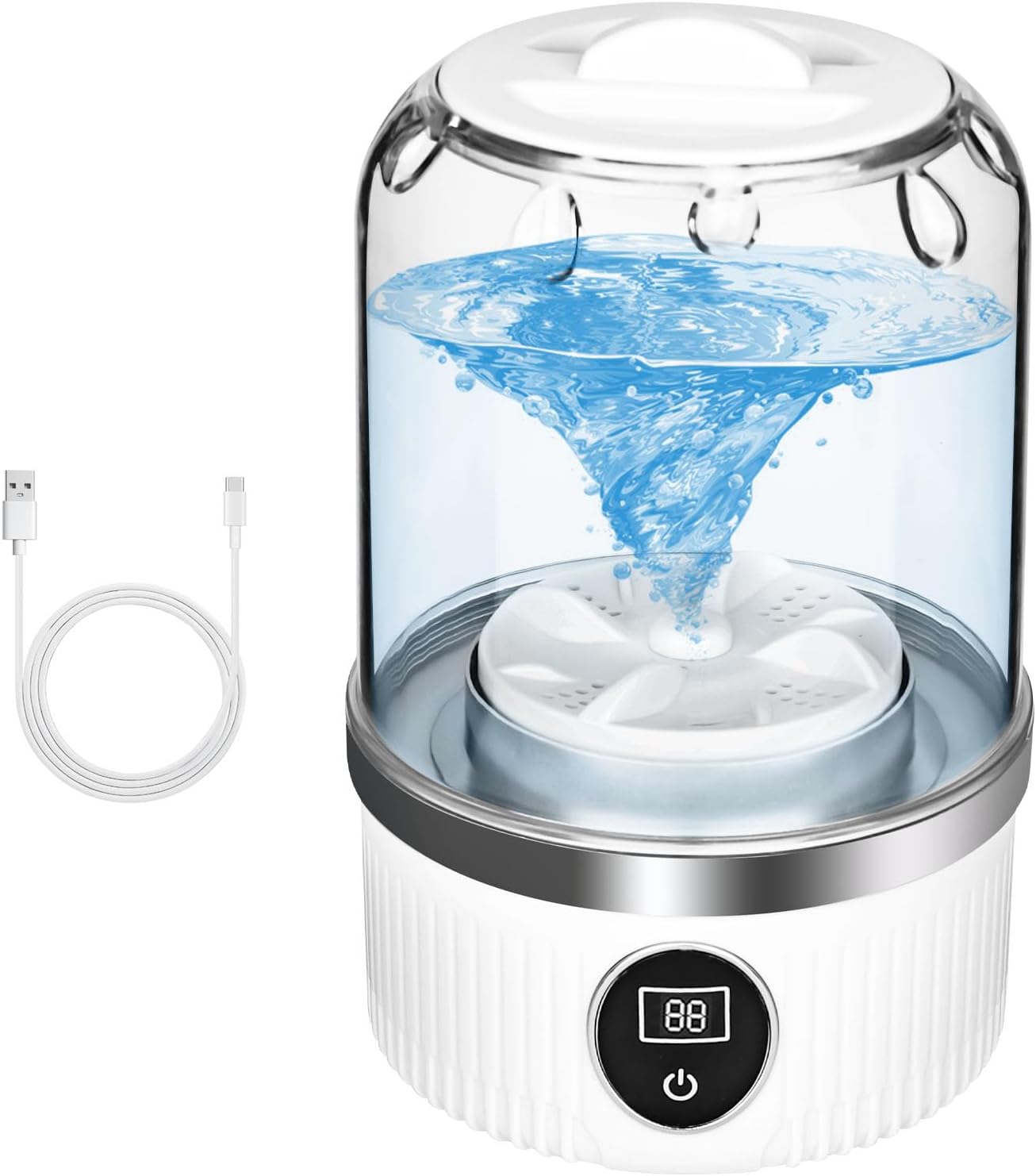 DMJJSD Portable Washing Machine, With a USB mini Washing Machine, 600 g Tragbare Underwear Washing Machines, Suitable for travel camping dormitories (white)