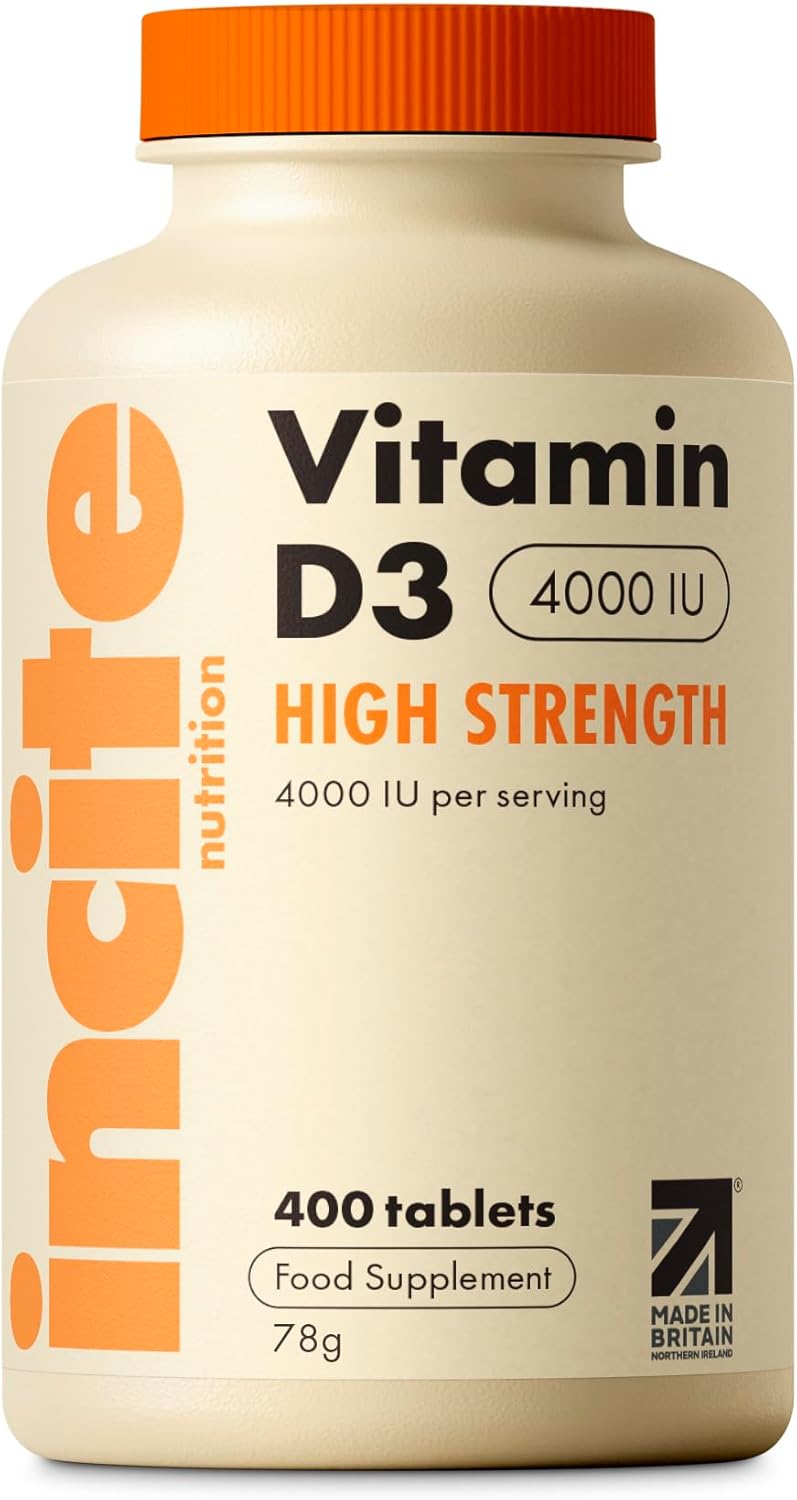 Vitamin D3 4000 IU - 400 High Strength Vitamin D Tablets (1+ Year Supply) - Vegetarian - Immune System Booster - Gluten Free - Vitamin D Supplements - Made in The UK