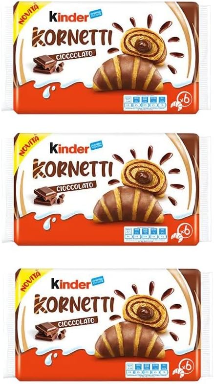 Kinder Kornetti - Chocolate Croissant Kinder 10 Packs of 6 Croissants