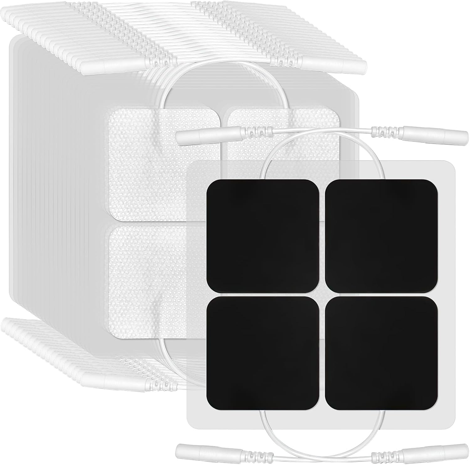 20Pcs Electrode Pads Compatitable with TENS Units, Reusable Replacement Patches, Self-Adhesive Electrodes, Compatible with Auvon Tens Machine Pads & Ideal Revitive Pads Replacement for Electrotherapy