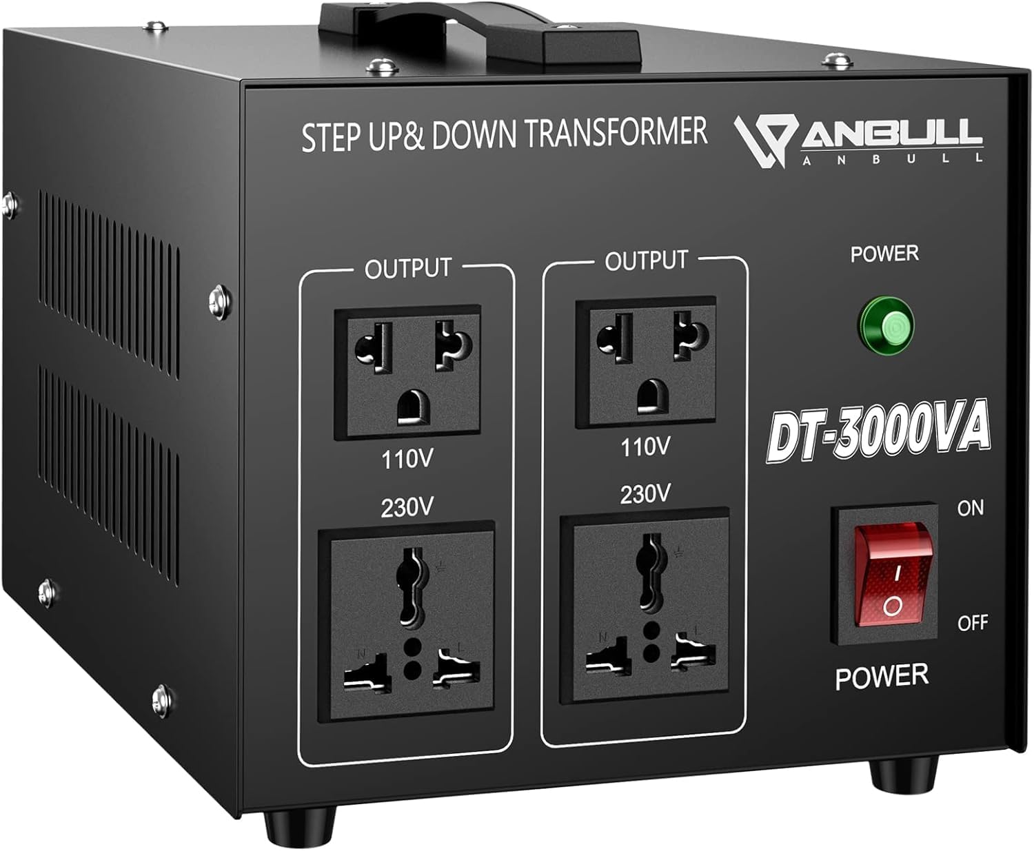 ANBULL DT-3000W Voltage Transformer Converter, 110V to 220V, 220V to 110V Step Up/Down Power Converter, Heavy Duty Voltage Converter 50-60Hz