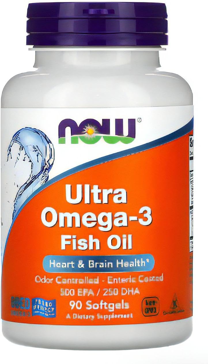 Ultra Omega-3- 500 EPA/250 DHA (90 softgels) - Now Foods