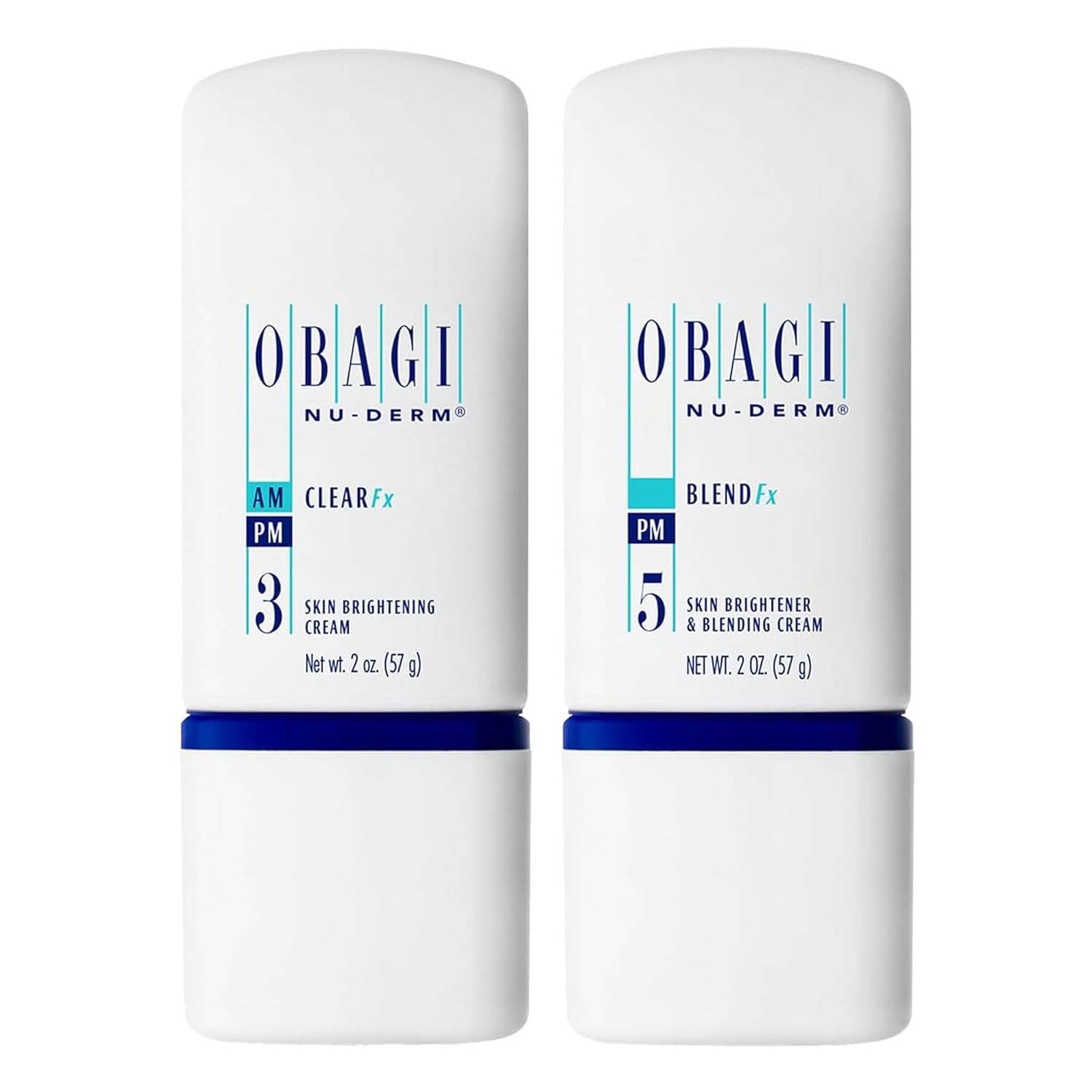 Obagi Nu-Derm Clear Fx Face Cream (AM) & Blend Fx (PM) – Skin Brightening Cream for Hyperpigmentation & Dark Sports, for All Skin Types