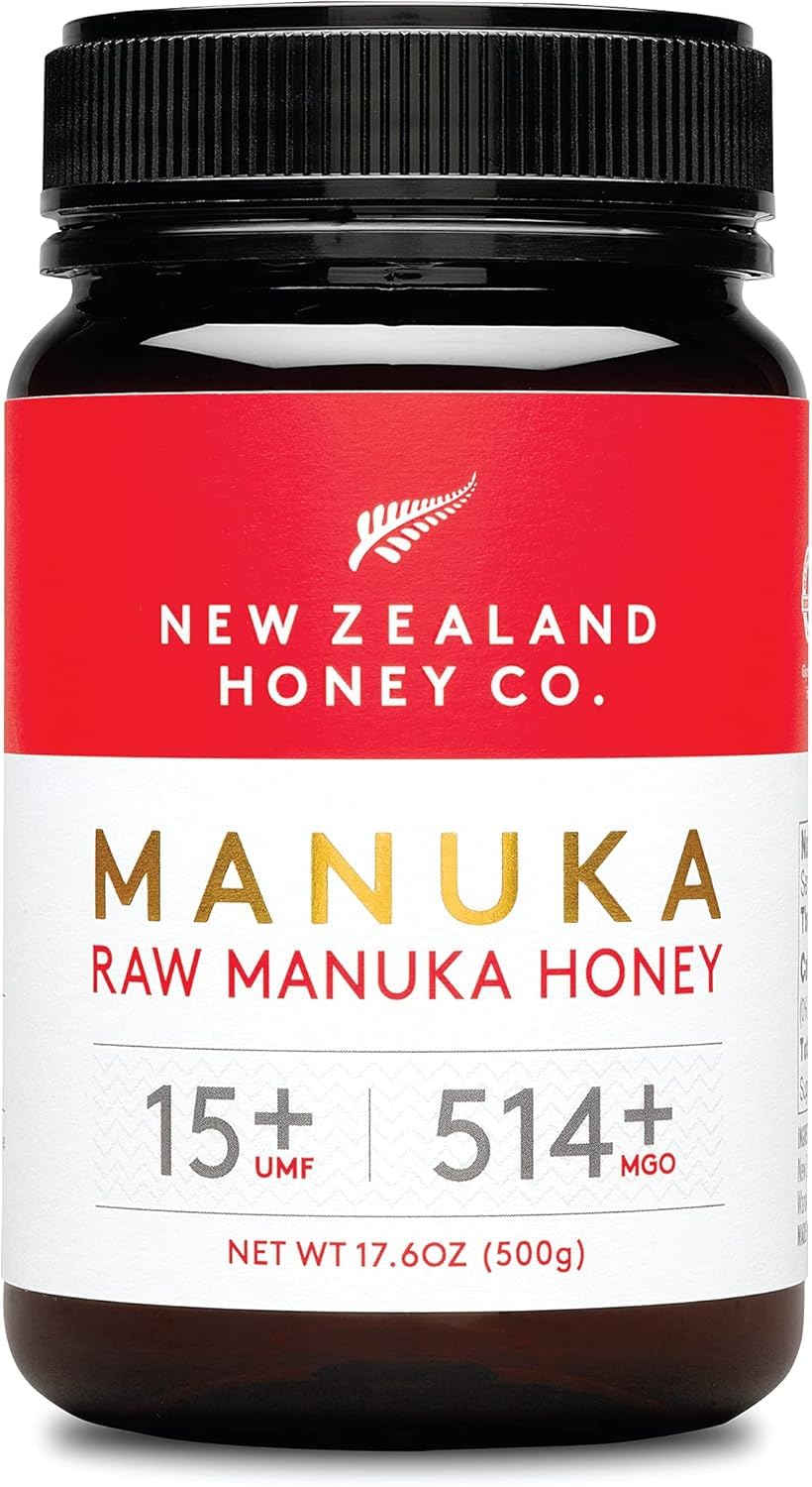 New Zealand Honey Co. Raw Manuka Honey UMF 15+ | MGO 514+, UMF Certified / 17.6oz