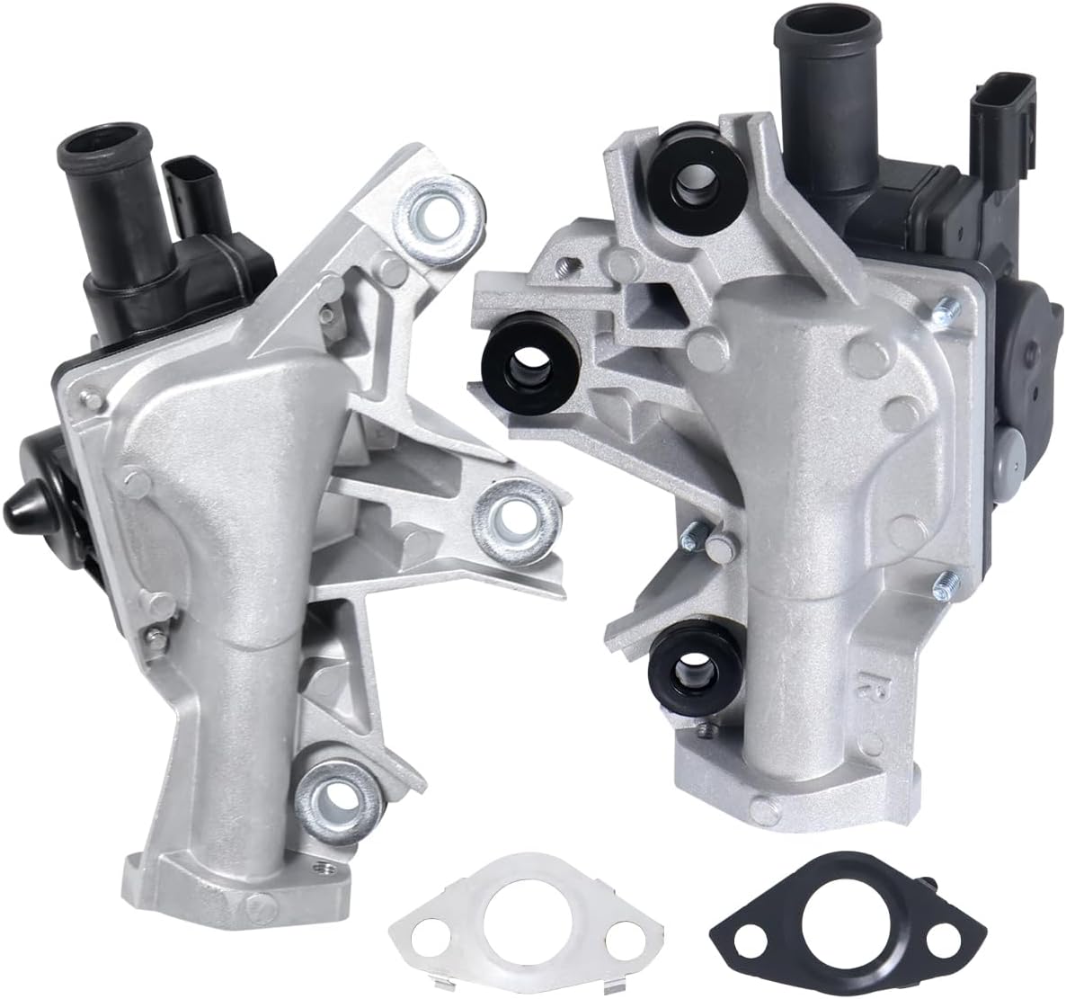 1ST Set of 2 Secondary Air Injection Check Valves with Gasket, for Toyota, for Lexus GX460, for Sequoia, for Tundra, 2010-2013 V8 4.6L, Right Passenger Side Replaces OE: 911624 + 911607