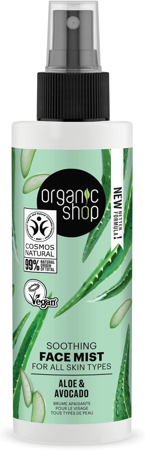 Organic Shop Avocado and Aloe Skincare Soothing Face Mist, 150 ml