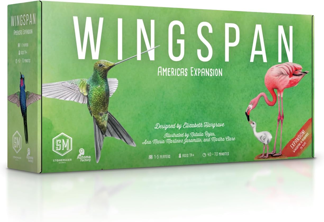 Stonemaier Games | Wingspan Americas Expansion | Board Game | Ages 14+ | 1-5 Players | 60-90 Minutes Playing Time