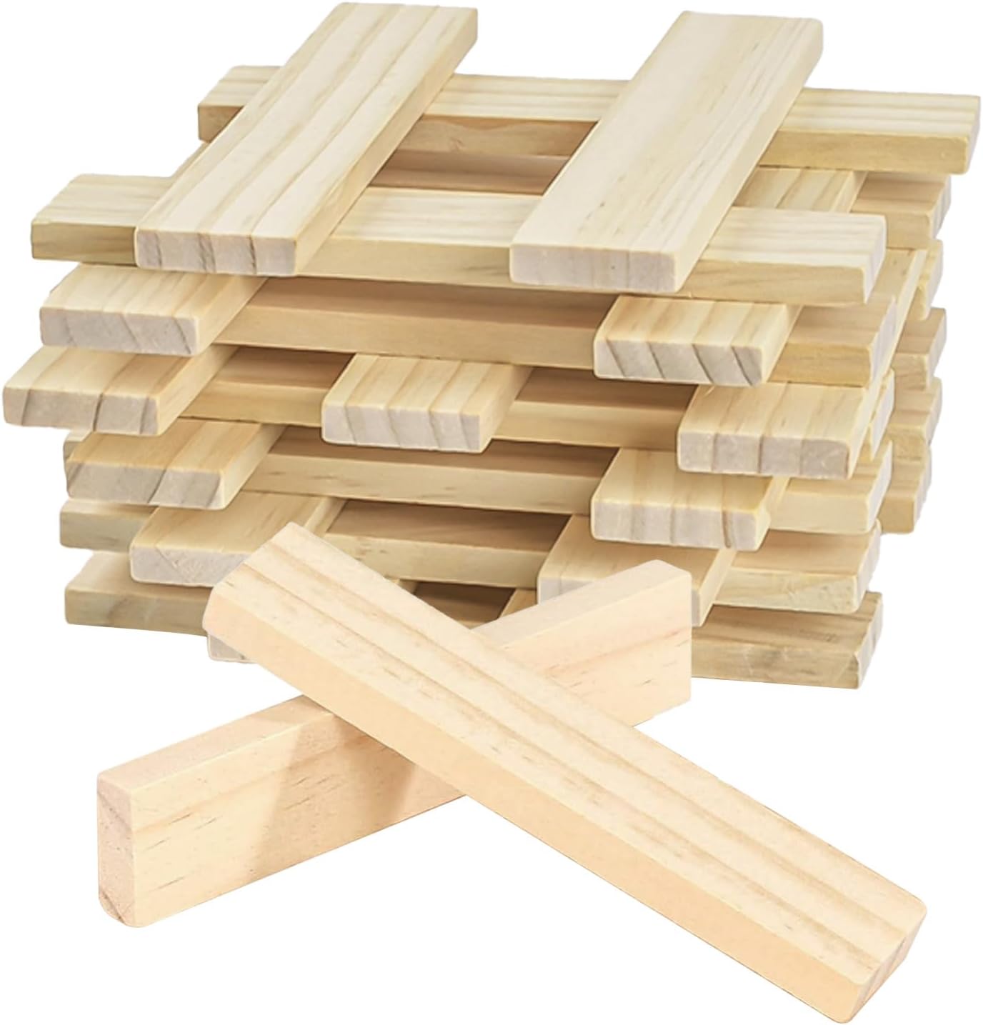 42 Pcs Wood Carving Blocks, Wooden Dowels Rods, Whittling Wooden Blocks for Craft, Unfinished Wood Blocks for Carving Blocks for Carving Shaping DIY Arts and Crafts(4.65x0.3x0.9 inch)