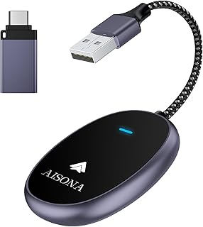 Wireless Android Auto Car Adapter for Wired Android Auto Cars, Plug & Play Easy Setup Android Auto Wireless Adapter, Converts Wired Android Auto to Wireless, Black