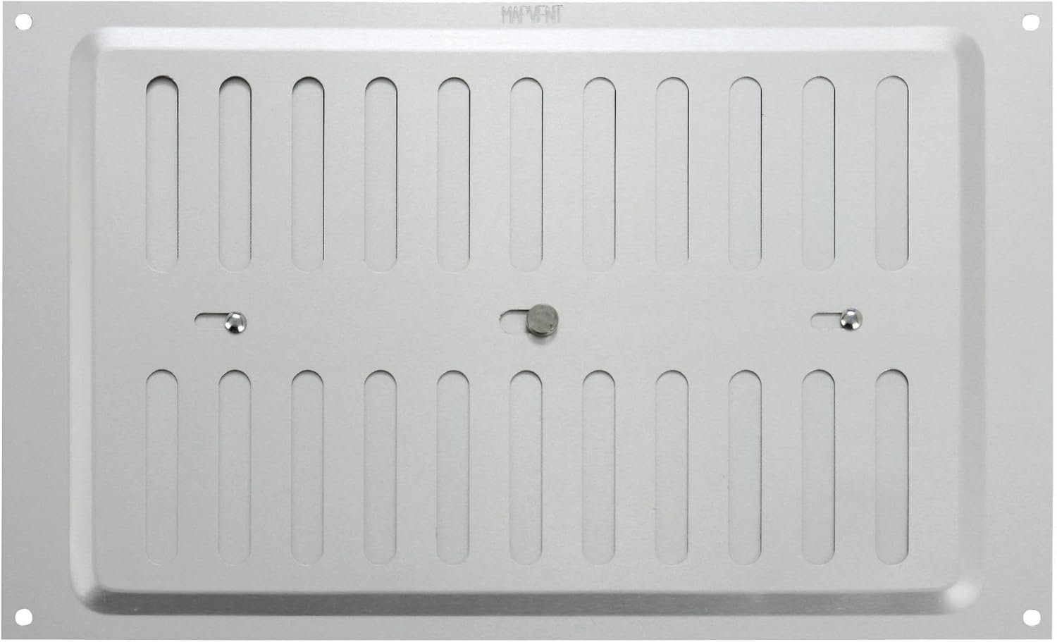Map Aluminium Adjustable Air Vent for Openings 9" x 6" (229mm x 152mm), Double Brick Hit & Miss Ventilation Metal Cover, Silver