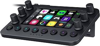 Razer Stream Controller: All-In-One Keypad for Streaming - 12 Haptic Switchblade Keys - 6 Tactile Analog Dials - 8 Programmable Buttons - Designed for PC & Mac Compatibility