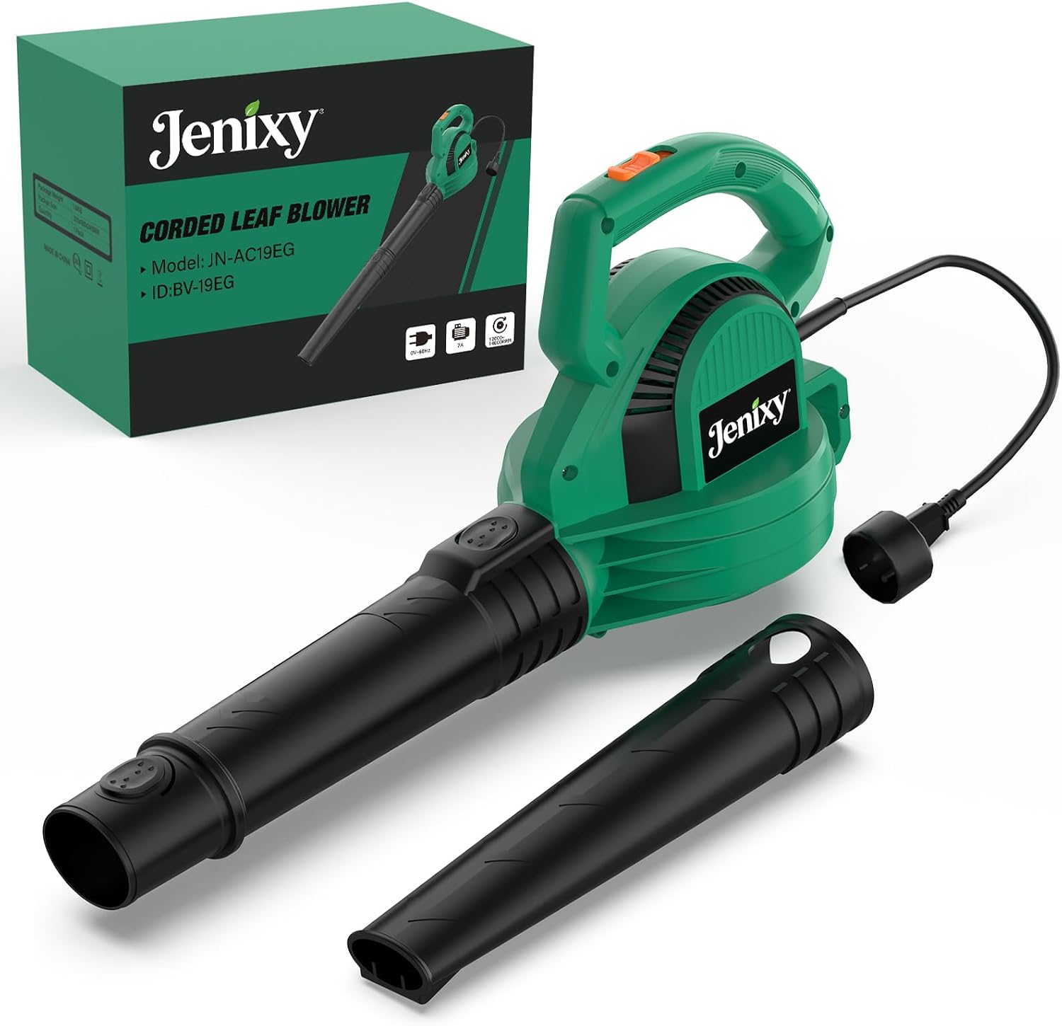 Electric Leaf Blower, 7-Amp Corded Handheld Leaf Blower