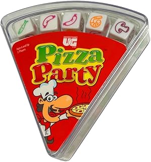 University Games, Pizza Party Dice Game, Dice Game for Kids and Families, Ages 6+