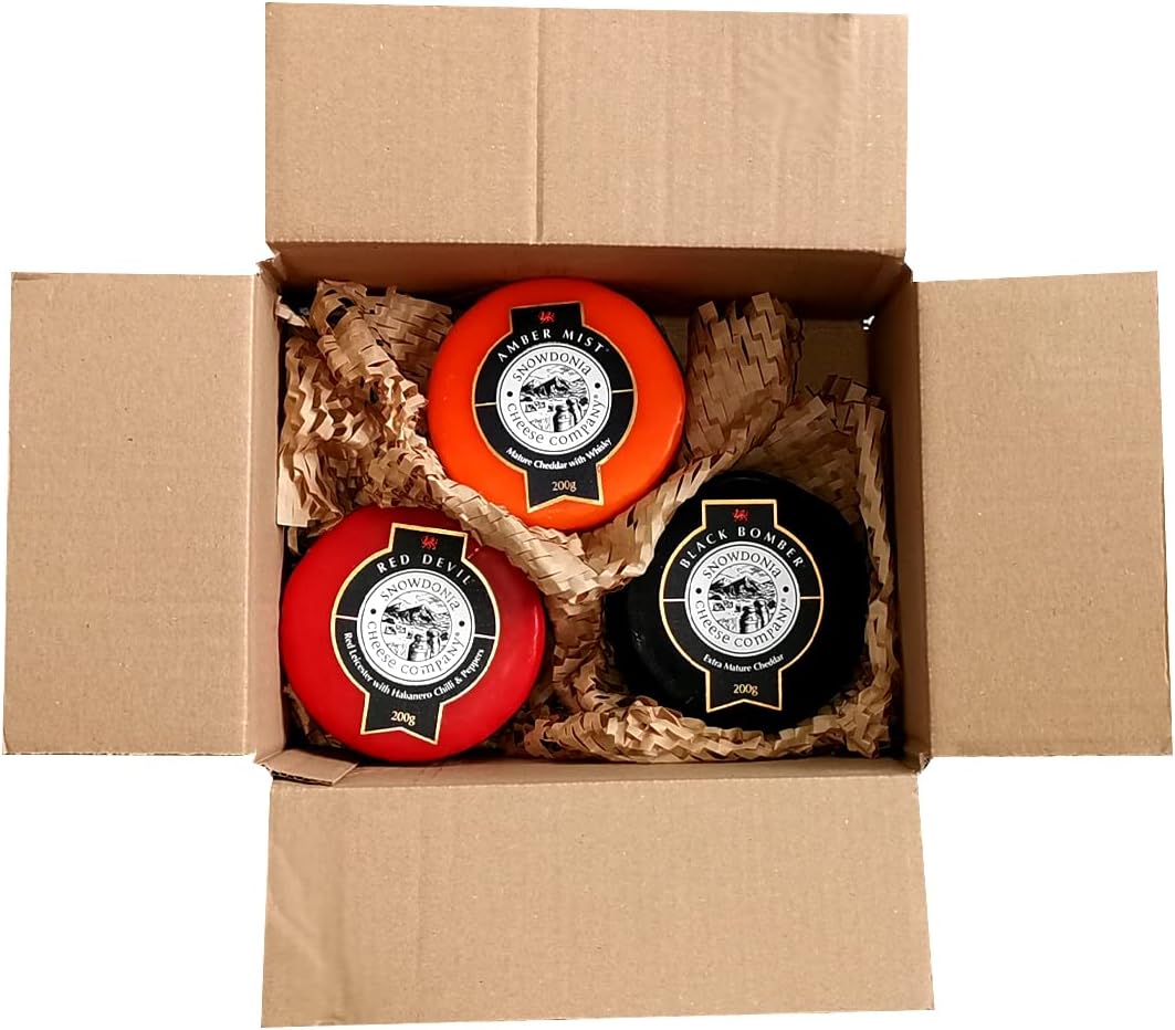 Snowdonia Cheese Triple Pack - Black Bomber, Red Devil & Amber Mist 200g
