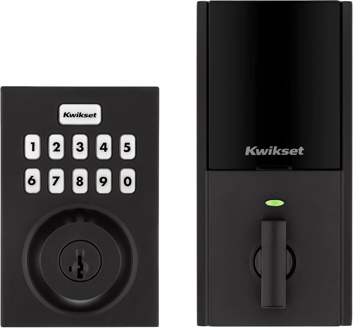 Kwikset HomeConnect 620 Z-Wave Long Range Enabled Keypad Smart Lock Convenient Keyless Entry, Customizable User Codes, Ring Alarm Compatible, Hub Required. Sold Separately Matte Black Contemporary