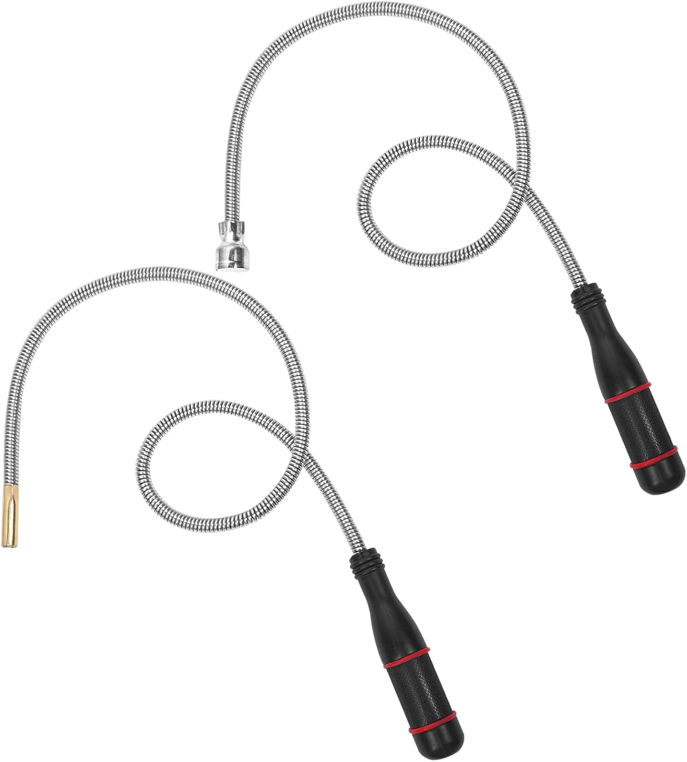 Flexible Magnetic Pickup Tool, 2pcs Powerful Magnetic Sweeper Pickup Tool, 21"Long Flexible Bendable Magnetic Pickup Tool for Hard to Reach Car Keys Bolts Nuts Usb Screws