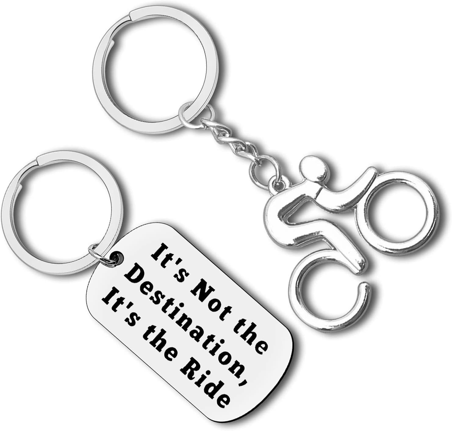 Cycling Keychain - Inspirational Biker Lovers Gift for Cyclist, Bike Riding, New Driver, Cycling Enthusiast, Mountain Biker - Motorcycle Encouragement for Christmas, Graduation