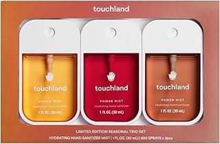Touchland Power Mist Hydrating Hand Sanitizer Spray, BLOSSOM 3-Pack (Lavender, Vanilla, Rainwater), 500-Sprays each, 1Fl Oz Travel Size (Set of 3)