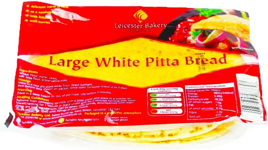 Leicester Bakery Original Pitta Breads **New Price** 6 Pack (Q)