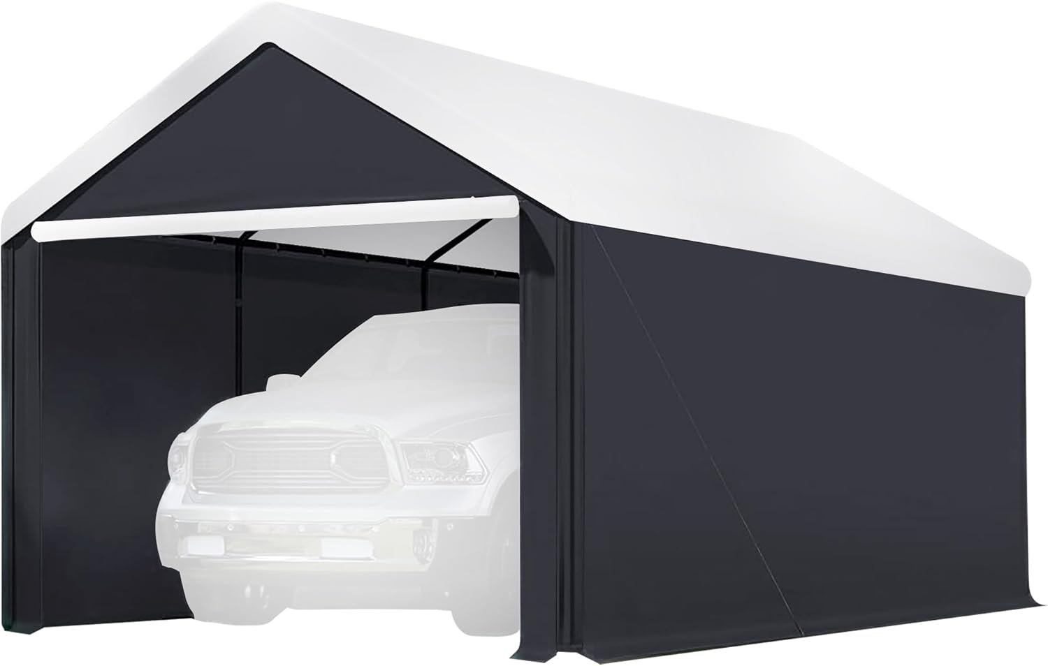 Caravan Canopy Sidewalls Only for Carport, Car Garage Tent & Shed, Domain, 10 x 20 Ft, Black