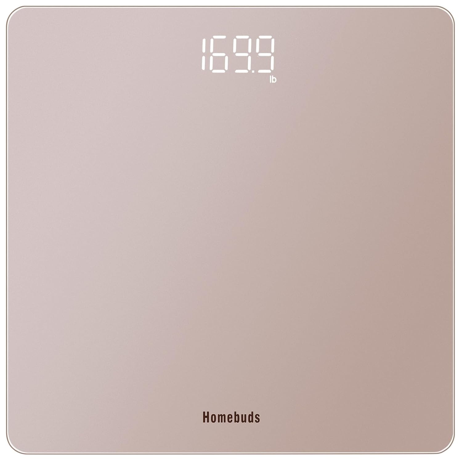 Homebuds Bathroom Scales for Body Weight, High Precision Assured by Weighing Scales Professional Factory SINCE 2001, Bright White LED and Step-On, 3*AAA Batteries Included, 400lb/182kg/28st, Rose Gold