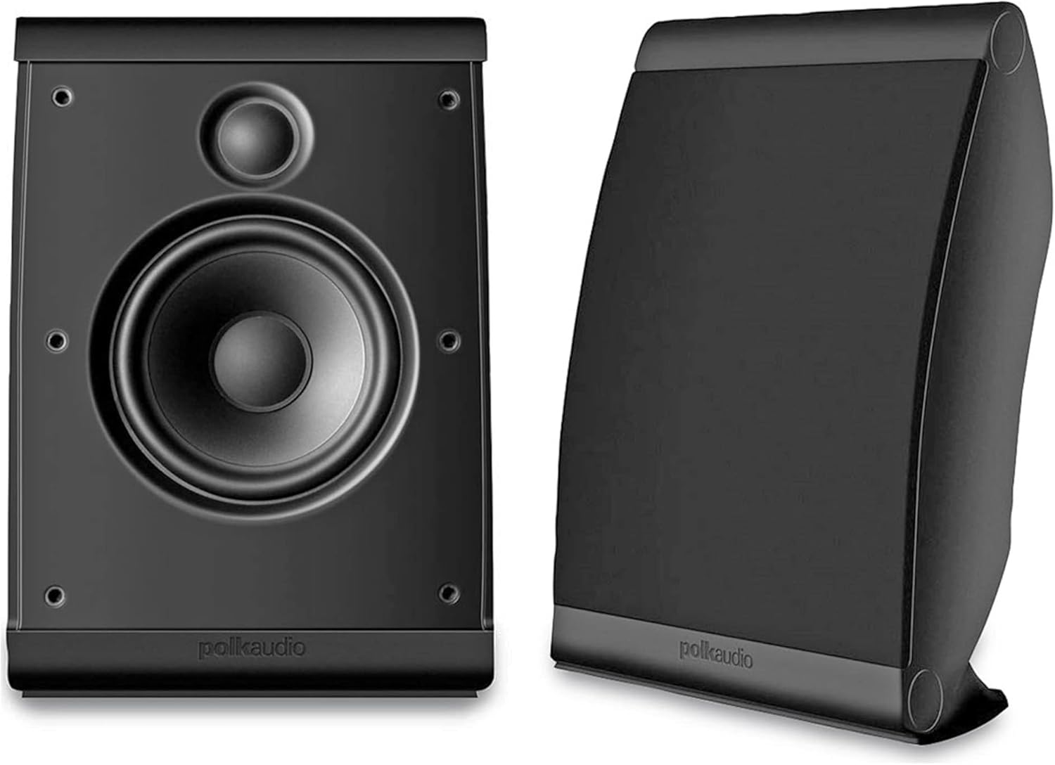 Polk Audio OWM3 Wall and Bookshelf Speakers | The Most High-Performance Versatile Loudspeaker | Paintable Grilles (Pair, Black)