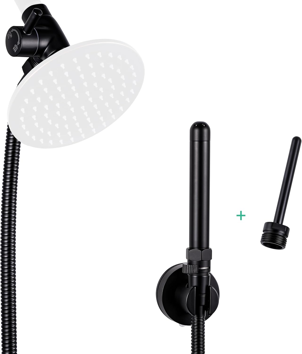 Shower Enema System with 86 Inches Hose, Diverter, Water Control Valve for Men and Women Portable Cleaning, Enema Nozzle Kit Cleaner Attachment (Matte Black)