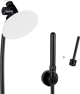 Shower Enema System with 86 Inches Hose, Diverter, Water Control Valve for Men and Women Portable Cleaning, Enema Nozzle Kit Cleaner Attachment (Matte Black)
