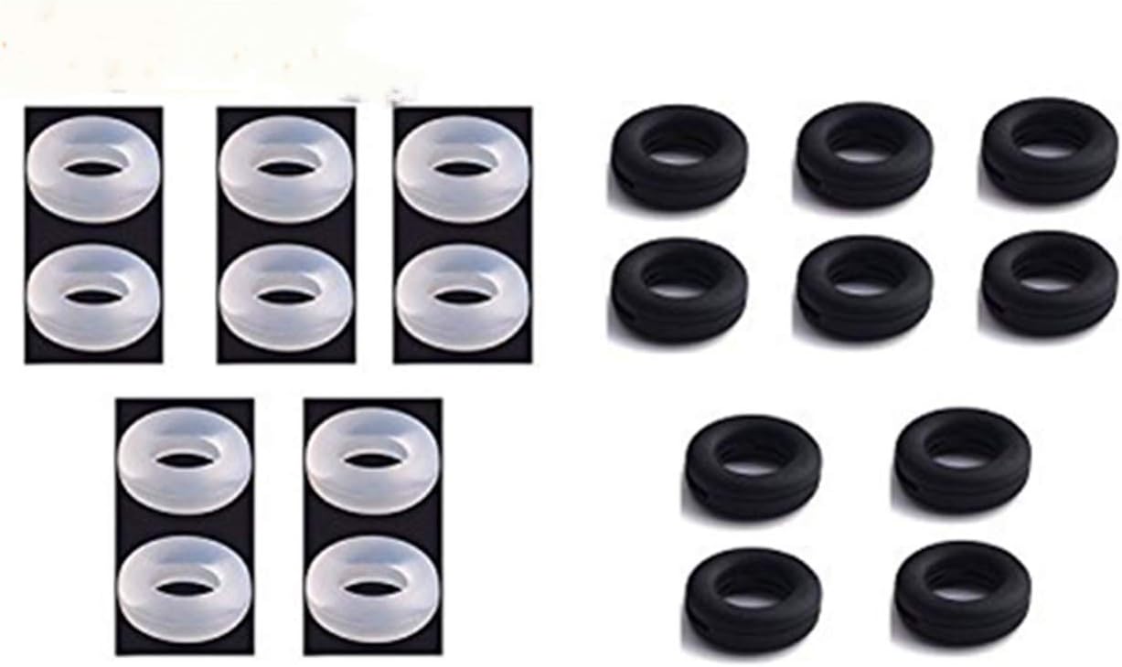 Rabi Silicone Eyeglasses Temple Tips Sleeve Retainer,Anti-Slip Round Comfort Glasses Retainers For Spectacle Sunglasses Reading Glasses Eyewear,10 pairs