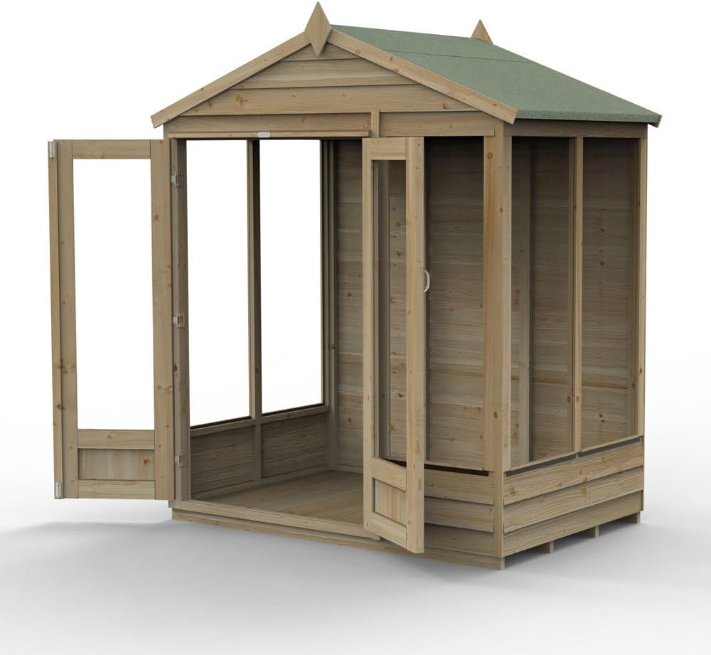 Forest Garden 4LIFE Summerhouse - Double Door - 5 Window (Apex)