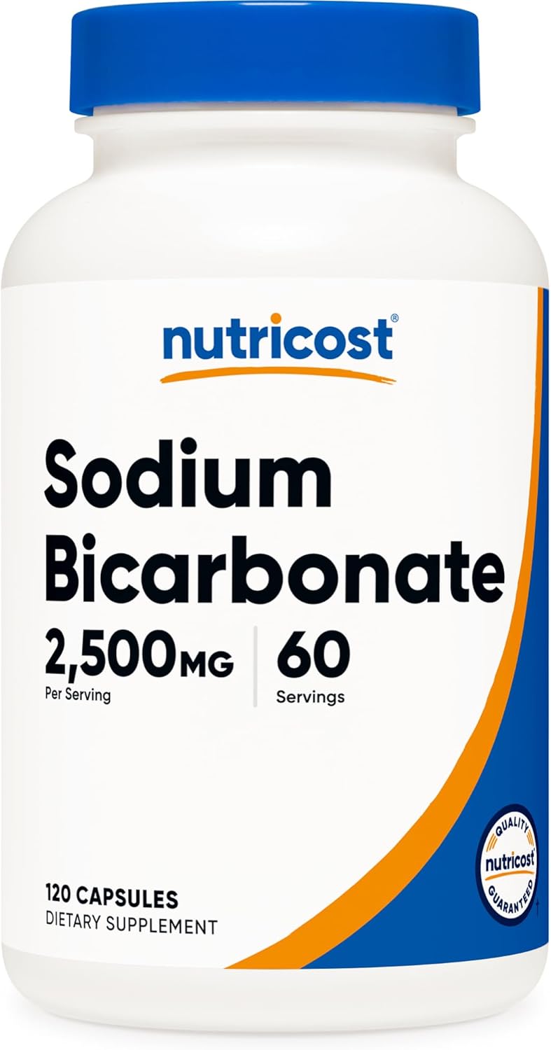 Nutricost Sodium Bicarbonate (2,500mg) 120 Capsules - GMO-Free, Gluten Free, Vegan, 60 Servings