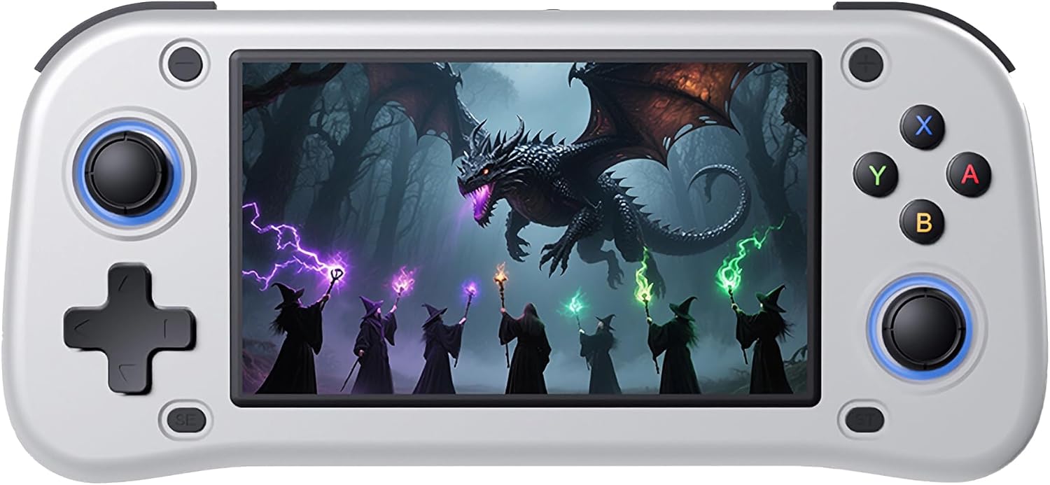 G28 Retro Handheld Game Console,21000+ Games, 4.3"-480*720 IPS Screen, 64GB Memory Card, 26 Emulators, 2100mAh Battery, 3D Joystick, OTG Support, 3.5mm Audio Jack, Portable Gaming Console for Adults