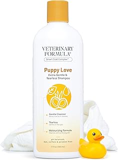 Veterinary Formula Smart Coat Complex Puppy Love Extra Gentle Tearless Shampoo, 17 Fl oz – For Pups Over 6 Weeks – With Fresh Scent, Long-Lasting Clean – Won't Dry Out Delicate Skin