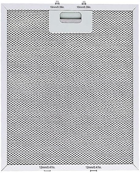 MYAYD 2PCS Modern Cooker Hood Filters, 305 x 267mm, 5-Layer Aluminum Mesh Hood Vent Filter, Universal Compatible with Whirlpool, Ikea, Jenn Air Range Hoods