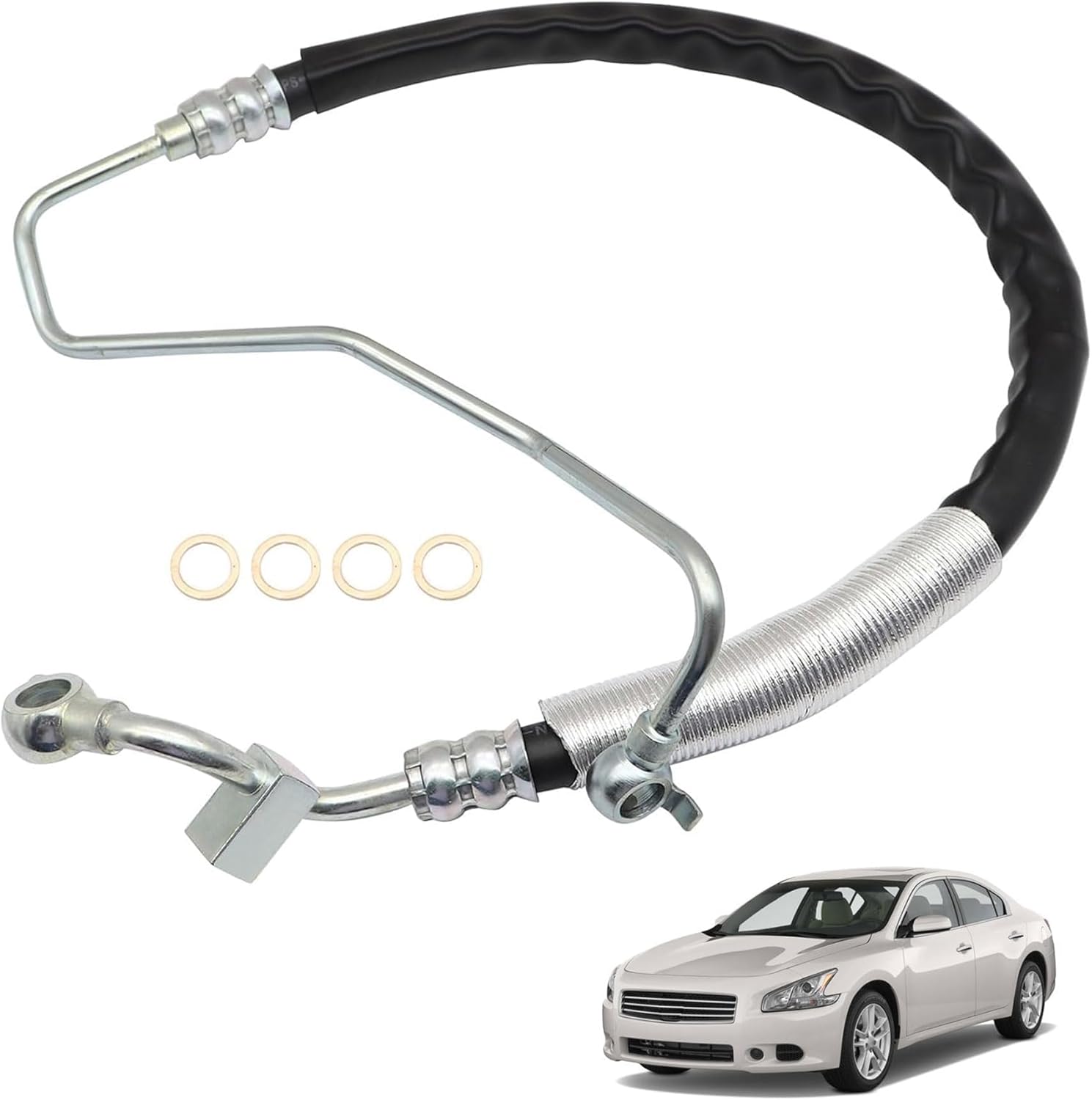 XQSMWF Power Steering Pressure Line Hose Assembly Compatible With Nissan Maxima 2009-2014 Compatible With Altima 2008-2012 Compatible With SV Sedan 4-Door 3.5L 2011 replace 3403716 497209N00A