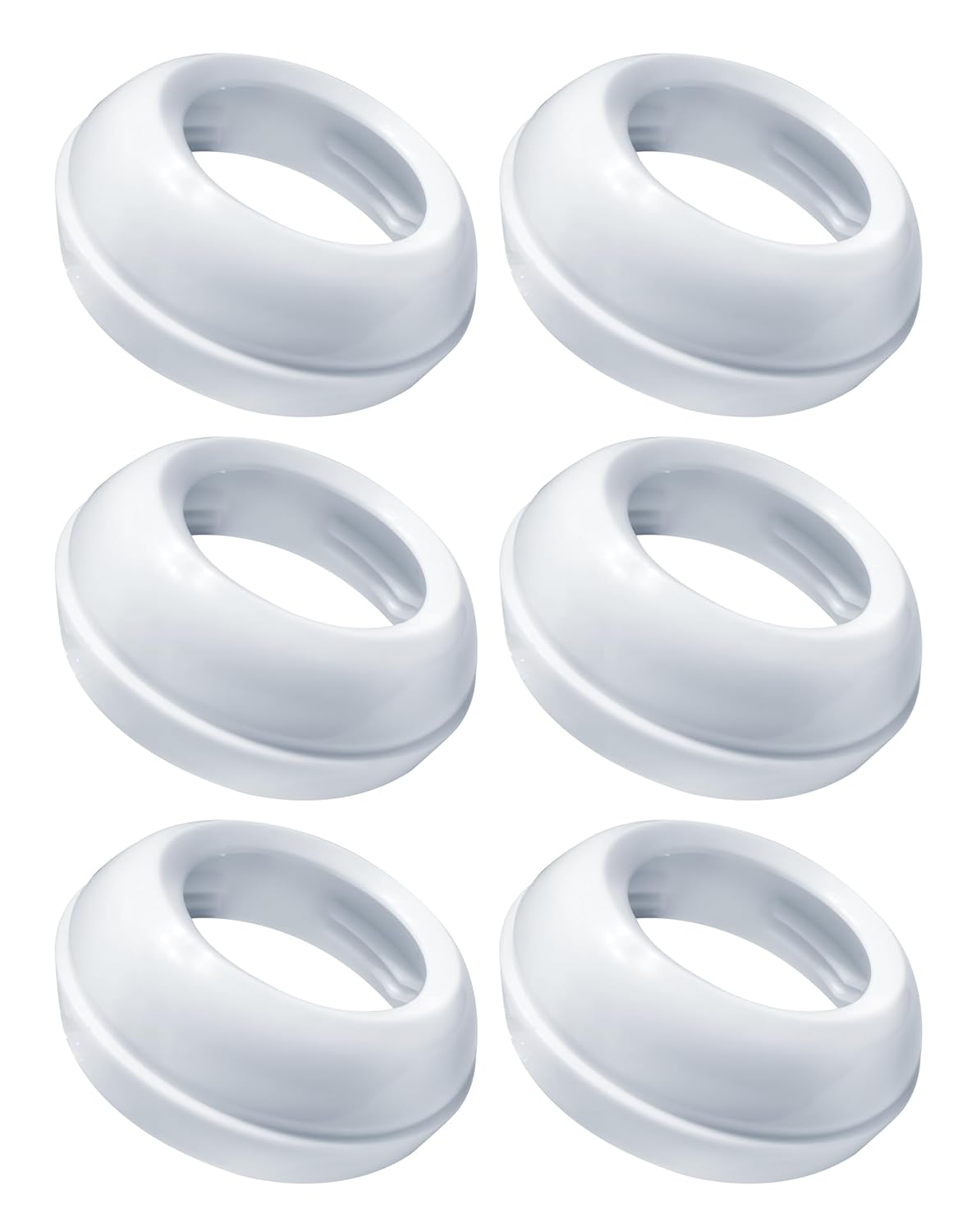 Replacement Baby Bottle Nipple Ring Collars for Philips Avent Natural & Glass Natural Baby Bottles, Not for Avent Anti-Colic Bottles, BPA Free Bottle Screw Rings Collar for Avent, 6 Pack