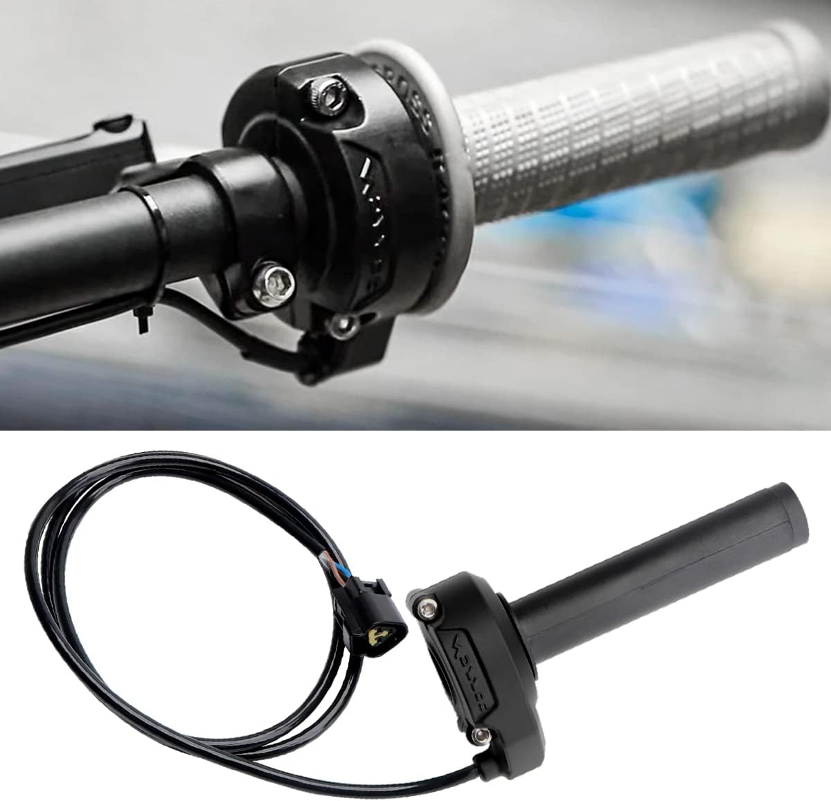 JESTOP Throttle Grips Handlebar Assy for Sur Ron Light Bee X and S Segway X160 X260, Motorcycle Gas Original Throttle Turn Grip Handles Assy, Electric Motorbike Accelerator Handle for Surron OEM Parts