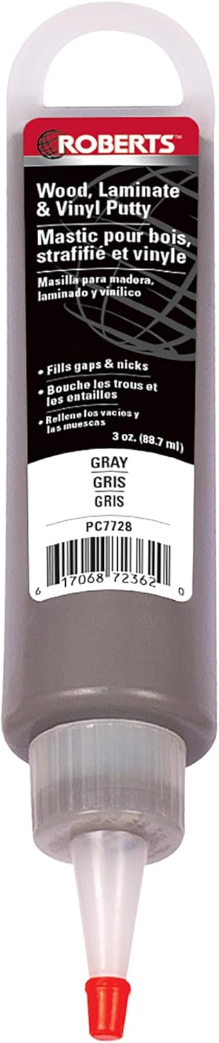 ROBERTS Repair Putty for Wood, Laminate, Vinyl - Gray Color (3 oz.)