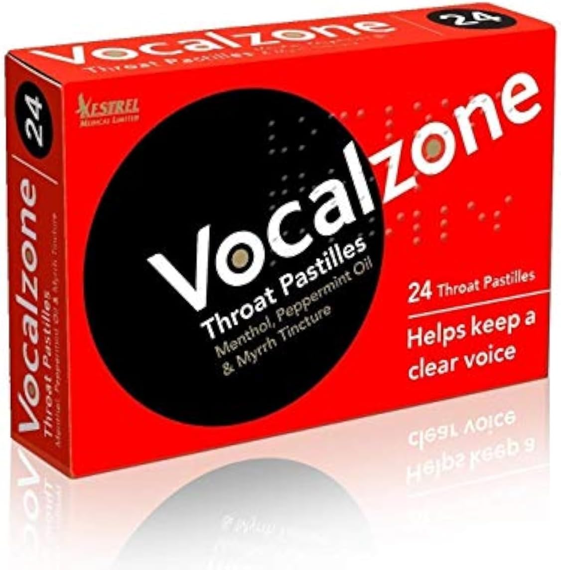 Vocalzone Throat Pastilles - Original 24 For Sore Throats and Hoarseness When Overusing Your Voice. Produced and sold in the United Kingdom since 1912.