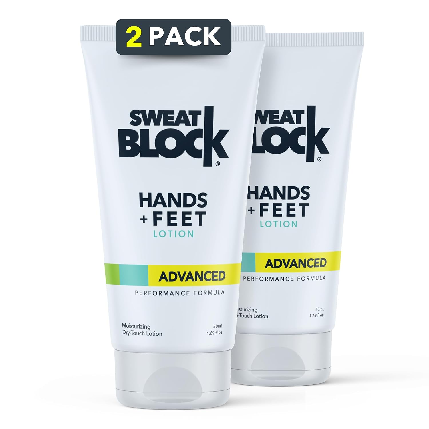 SweatBlock Antiperspirant Lotion for Sweaty Hands & Feet 1.69 oz, 2 Pack