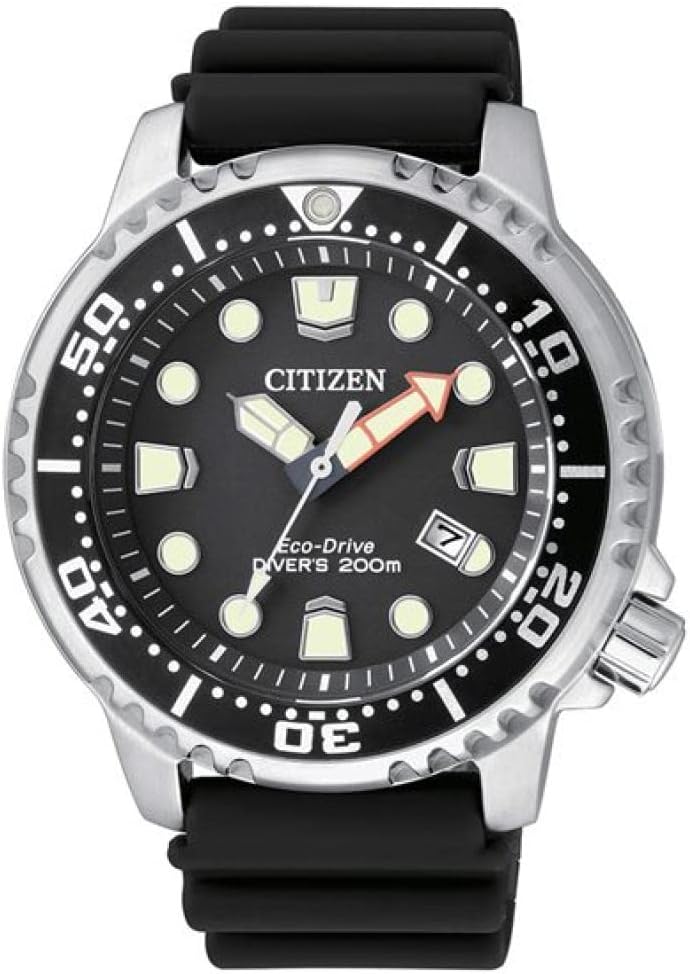 Citizen Men's Analogue Eco-Drive Watch with a Rubber Band Promaster Marine