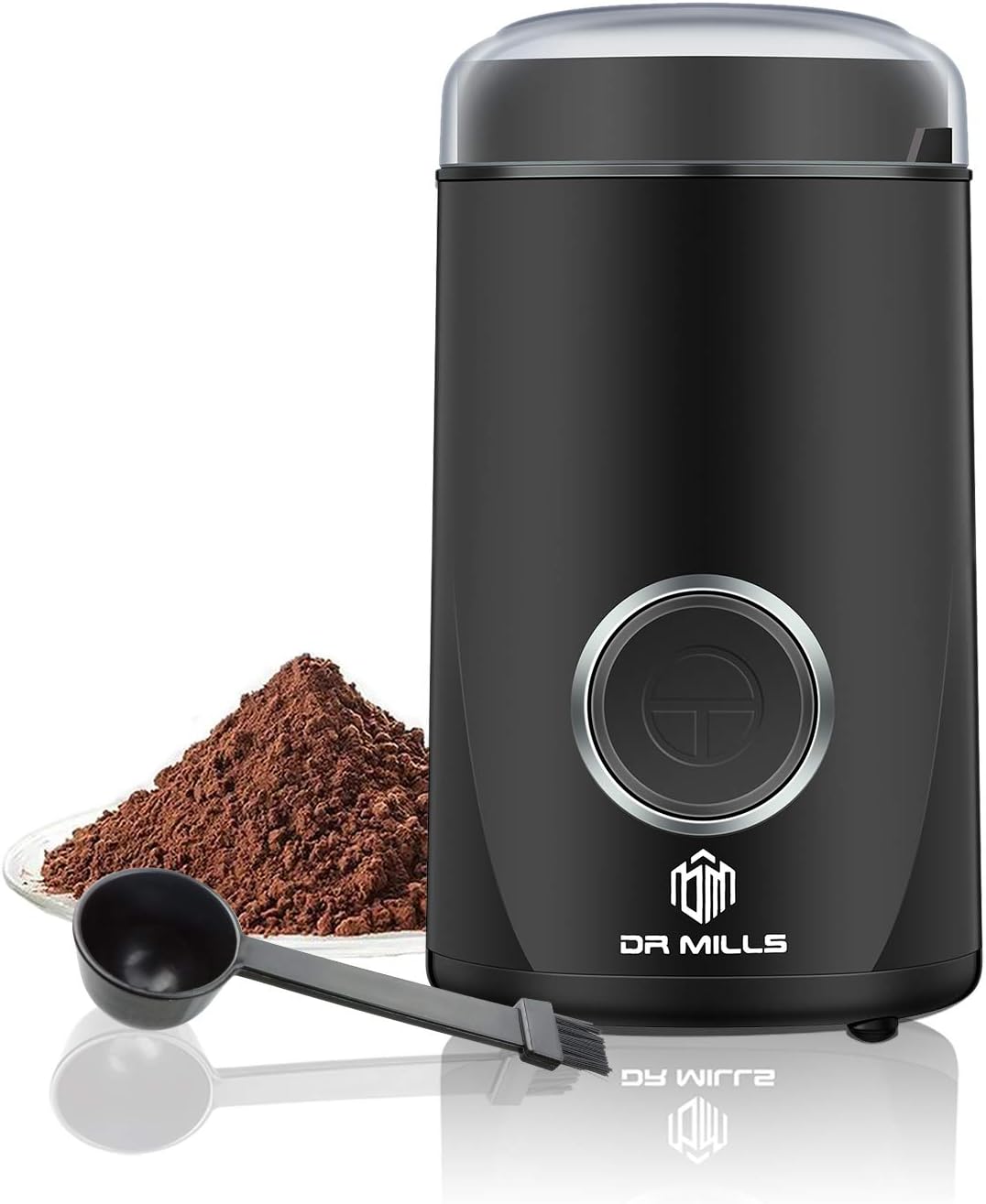 DR MILLS DM-7441 DR MILLS DM-7441Electric Dried Spice and Coffee Grinder,One Touch Operation, Blade and Cup Made with SUS304 Stainless Steel (Black