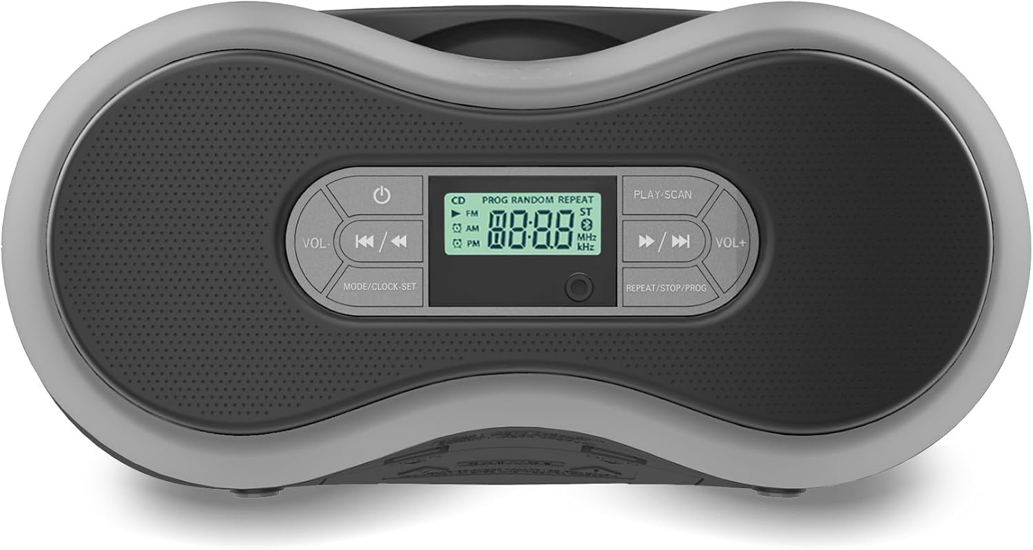 Core Innovations Portable Bluetooth CD Boombox with Digital FM Radio