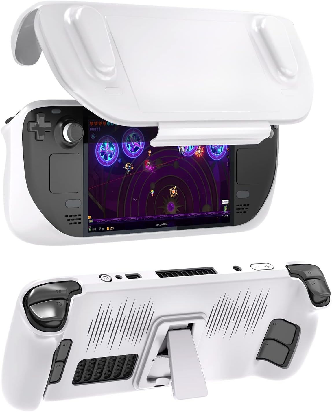 SAMTN Pro TPU Steam Deck Case with Removable Cover, White
